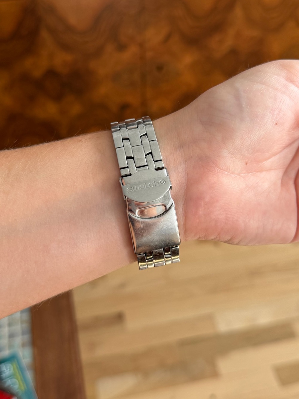 Swatch Irony Stainless Steel Watch w/Blue Dial - Picture 4 of 5